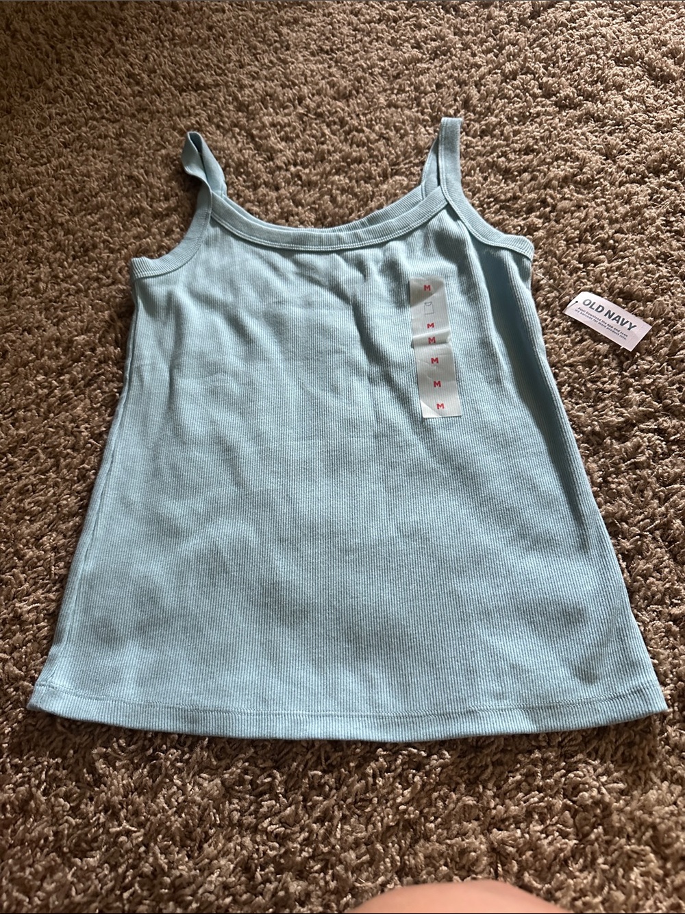 Old Navy Light Blue Ribbed Tank Top
